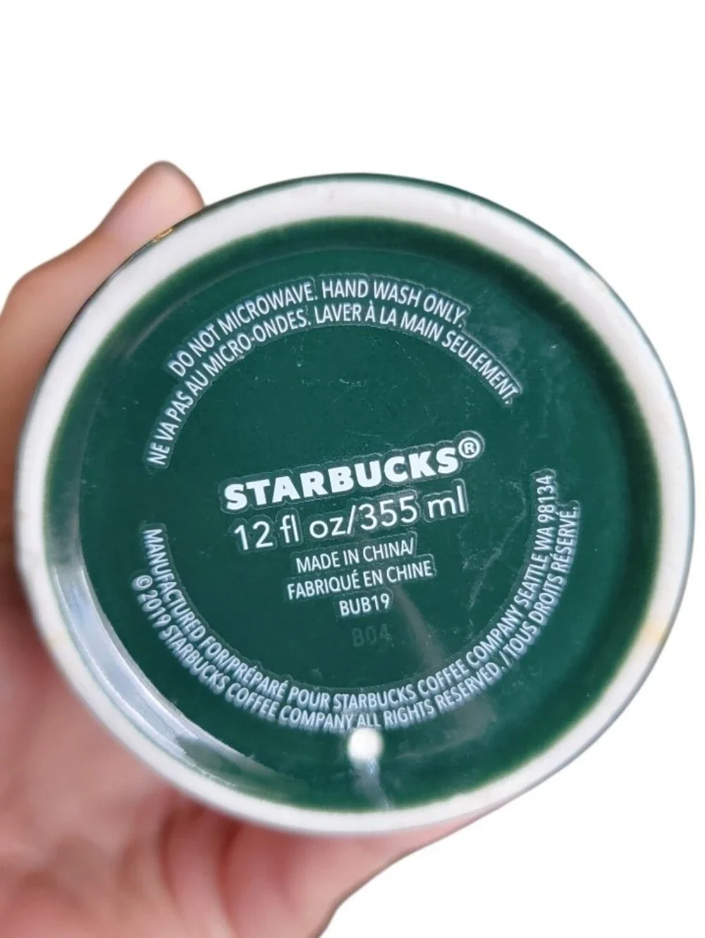 Starbucks 2019 Holiday Season Green Confetti Traveler Ceramic Coffee Mug